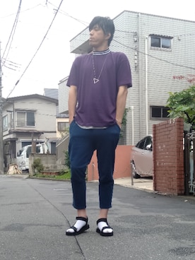 「ZIP FIVE（ジップファイブ）のアイテム（アクセサリー）」を使った、カフェ　さん（メンズ・188cm）の夏コーディネート