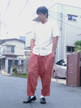 「ZIP FIVE（ジップファイブ）のアイテム（アクセサリー）」を使った、カフェ　さん（メンズ・188cm）の夏コーディネート