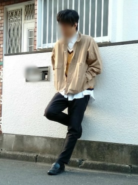 「ARCHIVER（アーカイバ）のアイテム（ジャケット/アウター）」を使った、カフェ　さん（メンズ・188cm）の秋コーディネート