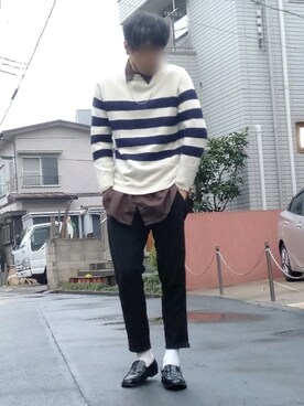 カフェ　さん（メンズ・188cm）の秋コーディネート