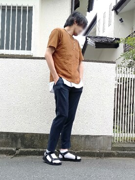 カフェ　さん（メンズ・188cm）の春コーディネート