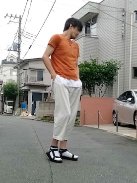 カフェ　さん（メンズ・188cm）の夏コーディネート