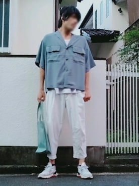 カフェ　さん（メンズ・188cm）の夏コーディネート