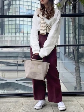 「IACUCCI（イアクッチ）のアイテム（ハンドバッグ）」を使った、chisaさん（レディース・164cm）の春コーディネート
