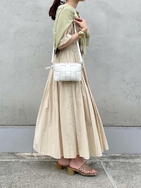 Clane クラネ のワンピース ドレス ベージュ系 を使った人気ファッションコーディネート Wear
