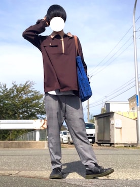 「おしゃれスタ（オシャレスタ）のアイテム」を使った、えーと ☘🐝さん（メンズ・170cm）の秋コーディネート