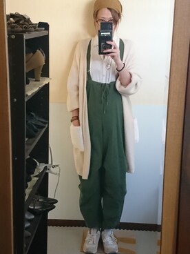 「SM2（エスエムツー）のアイテム（サロペット/オーバーオール）」を使った、 yukiさん（レディース・168cm）の冬コーディネート