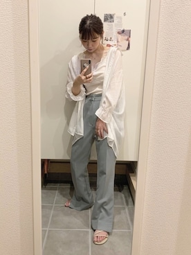 「NOFALL（ノーフォール）のアイテム」を使った、きりまるさん（レディース・154cm）の夏コーディネート