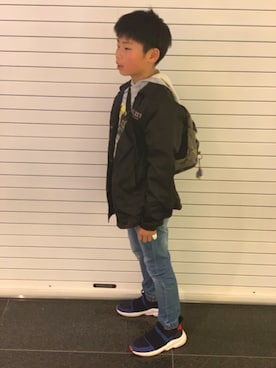 「ZARA KIDSのアイテム（ブルゾン）」を使った、あやのさん（レディース・166cm）の秋コーディネート