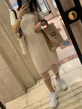 「アイテム（ワンピース/ドレス）」を使った、唄さん（レディース・156cm・10代）の夏コーディネート