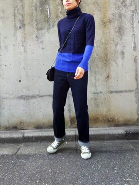 「ハイウエストストレートジーンズ」｜KKさん（レディース・160cm）の春コーディネート