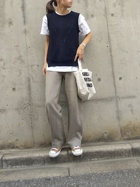 「JUNGLES（ジャングルス）のアイテム」を使った、KKさん（レディース・160cm）の秋コーディネート