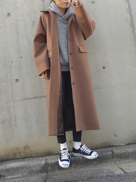 「curly」｜「アイテム（ジャケット/アウター）」を使った、KKさん（レディース・160cm）の冬コーディネート