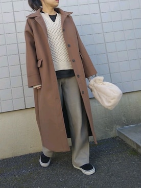 「DHOLIC（ディーホリック）のアイテム（その他アウター）」を使った、KKさん（レディース・160cm）の冬コーディネート