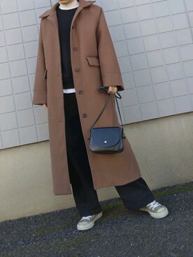 「DHOLIC（ディーホリック）のアイテム（その他アウター）」を使った、KKさん（レディース・160cm）の冬コーディネート