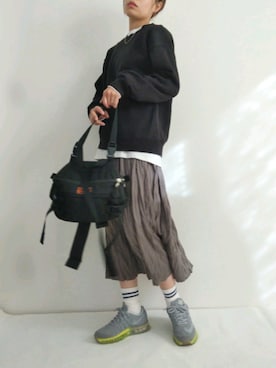 「MYSTERY RANCH（ミステリーランチ）のアイテム（ボディバッグ/ウエストポーチ）」を使った、KKさん（レディース・160cm）の秋コーディネート