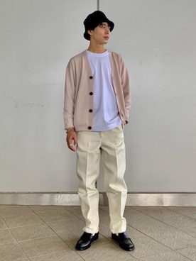 「アイテム（レインシューズ）」を使った、近藤 陵さん（メンズ・168cm）の秋コーディネート