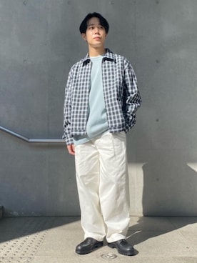 「MONKEY TIME（モンキータイム）のアイテム（チノパンツ）」を使った、近藤 陵さん（メンズ・168cm）の冬コーディネート