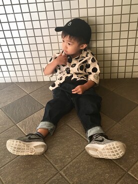 「水筒屋を応援しています」｜MAOKICHIさん（キッズ・90cm）の春コーディネート