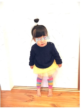 「2歳3ヶ月」｜「アイテム（ニット/セーター）」を使った、ひーとゆーさん（キッズ・80cm）の冬コーディネート