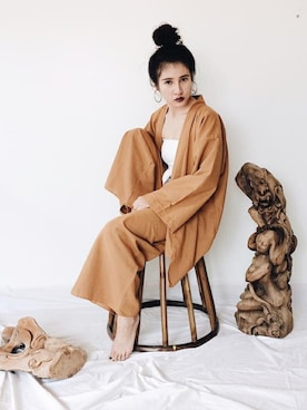 「earthtone」｜「アイテム（ジャケット/アウター）」を使った、aoyinngiiさん（レディース・183cm）の秋コーディネート