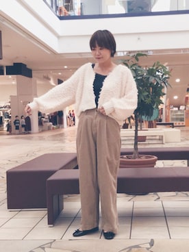 「ループカーディガン」｜ari000ariさん（レディース・162cm）の秋コーディネート