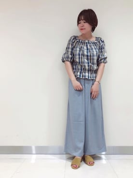 「マドラスチェック」｜ari000ariさん（レディース・162cm）の春コーディネート