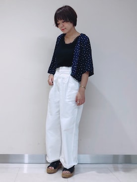 「GAIMO（ガイモ）のアイテム」を使った、ari000ariさん（レディース・162cm）の夏コーディネート