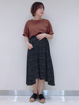 「GAIMO（ガイモ）のアイテム」を使った、ari000ariさん（レディース・162cm）の春コーディネート