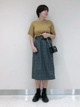 「リブT」｜ari000ariさん（レディース・162cm）の夏コーディネート
