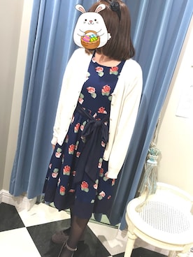 「バラ柄」｜「アイテム（ワンピース/ドレス）」を使った、キャサリンコテージ新宿店さん（レディース・153cm）の春コーディネート