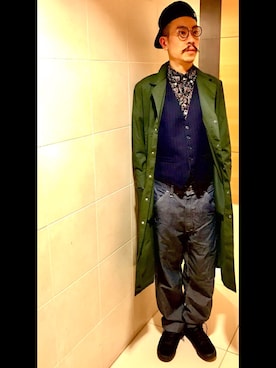 「no brand（ノーブランド）のアイテム（ダウンジャケット/コート）」を使った、Humzieさん（メンズ・175cm）の冬コーディネート
