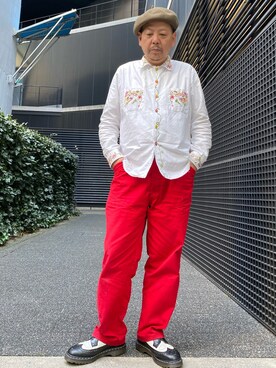 「FREAK'S STORE（フリークスストア）のアイテム（ハンチング/ベレー帽）」を使った、ザッキローニさん（メンズ・172cm）の春コーディネート