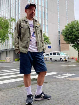 「UMPIRE（アンパイア）のアイテム」を使った、ザッキローニさん（メンズ・172cm）の春コーディネート