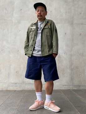「アーミー」｜「アイテム（ジャケット/アウター）」を使った、ザッキローニさん（メンズ・172cm）の春コーディネート