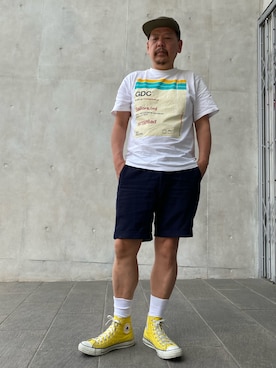 「PENDLETON（ペンドルトン）のアイテム（パンツ）」を使った、ザッキローニさん（メンズ・172cm）の春コーディネート