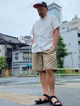 「FILA（フィラ）のアイテム（キャップ）」を使った、ザッキローニさん（メンズ・172cm）の夏コーディネート