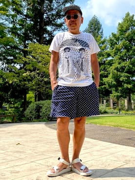 「LAUREN（ローレン）のアイテム」を使った、ザッキローニさん（メンズ・172cm）の夏コーディネート