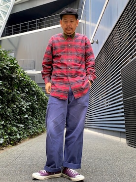 「Saturdays NYC（サタデーズ ニューヨークシティ ）のアイテム（キャップ）」を使った、ザッキローニさん（メンズ・172cm）の冬コーディネート