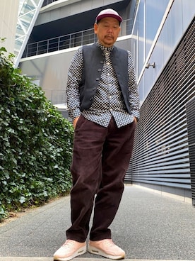 「NIKEスニーカー」｜ザッキローニさん（メンズ・172cm）の冬コーディネート