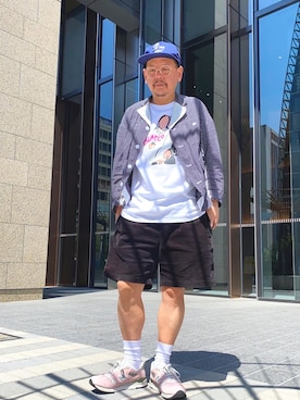 「GANRYU（ガンリュウ）のアイテム（ジャケット/アウター）」を使った、ザッキローニさん（メンズ・172cm）の春コーディネート