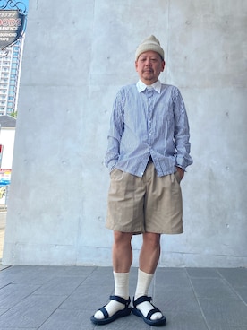 「MADE IN USA（メイドインユーエスエー）のアイテム」を使った、ザッキローニさん（メンズ・172cm）の春コーディネート