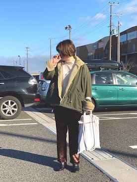 「Ungrid（アングリッド）のアイテム（トップス、ベージュ系）」を使った、ぽちさん（レディース）の夏コーディネート