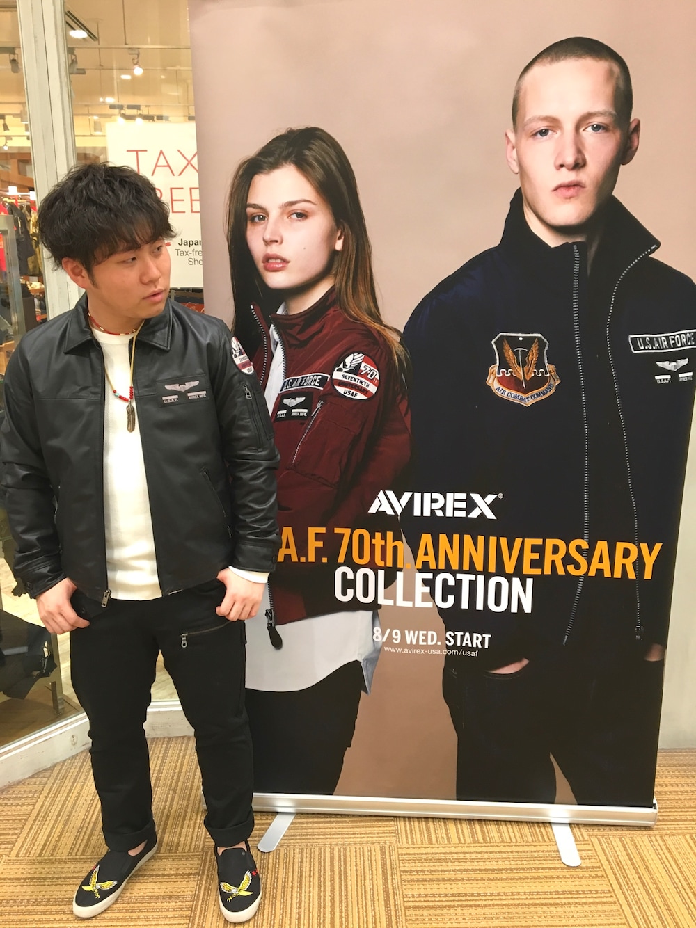 アヴィレックス アメリカ空軍70周年 ノンストレス レザージャケット バッジ付き アヴィレックス アメリカ空軍70周年 ノンストレス レザー