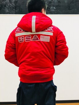 「スポーツミックス」｜「アイテム（サロペット/オーバーオール）」を使った、三品文哉さん（メンズ・163cm）の夏コーディネート