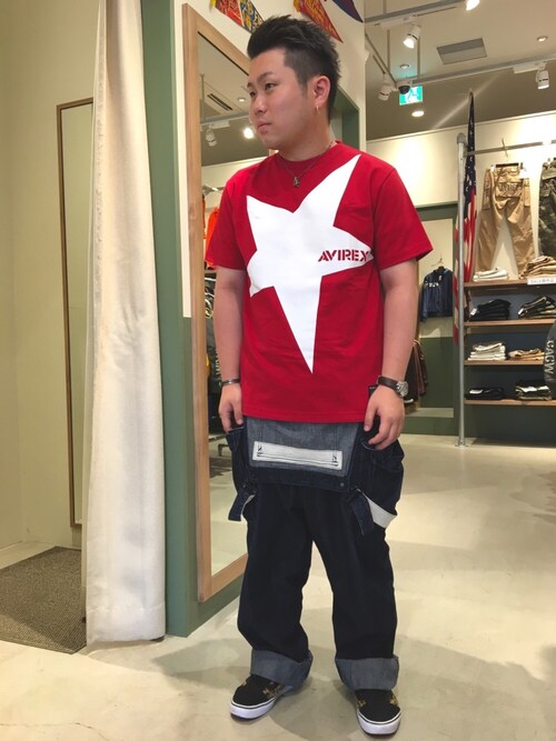 AVIREX Flying Circus デニムオーバーオールMサイズ AVIREX】アビレックス キッズつなぎ デニムオーバーオール 130cm