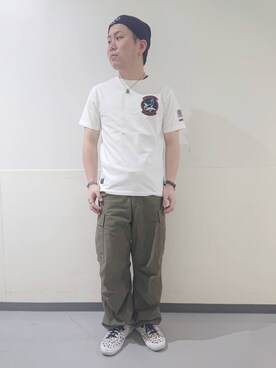 「アヴィレックス(AVIREX)」｜三品文哉さん（メンズ・164cm・20代）の春コーディネート
