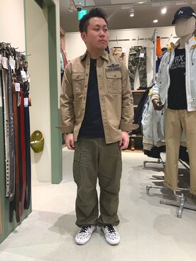 「アヴィレックス(AVIREX)」｜三品文哉さん（メンズ・164cm・20代）の春コーディネート