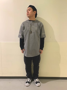 「アヴィレックス(AVIREX)」｜三品文哉さん（メンズ・164cm・20代）の春コーディネート