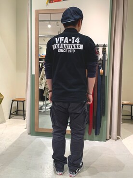 「アヴィレックス(AVIREX)」｜三品文哉さん（メンズ・164cm・20代）の春コーディネート